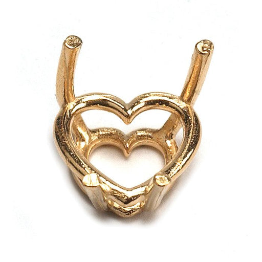 14KY, 14KW & Platinum Heart Double Gallery 4-Prong Cast - Otto Frei