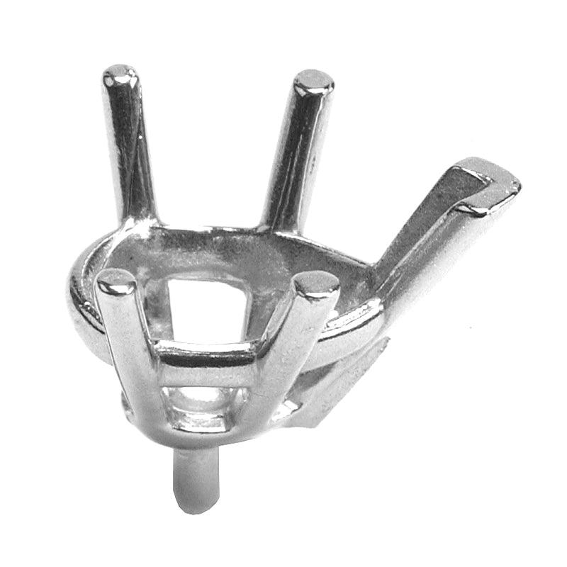 14KY, 14KW & Platinum Pear V-End with Peg 5-Prong Cast - Otto Frei