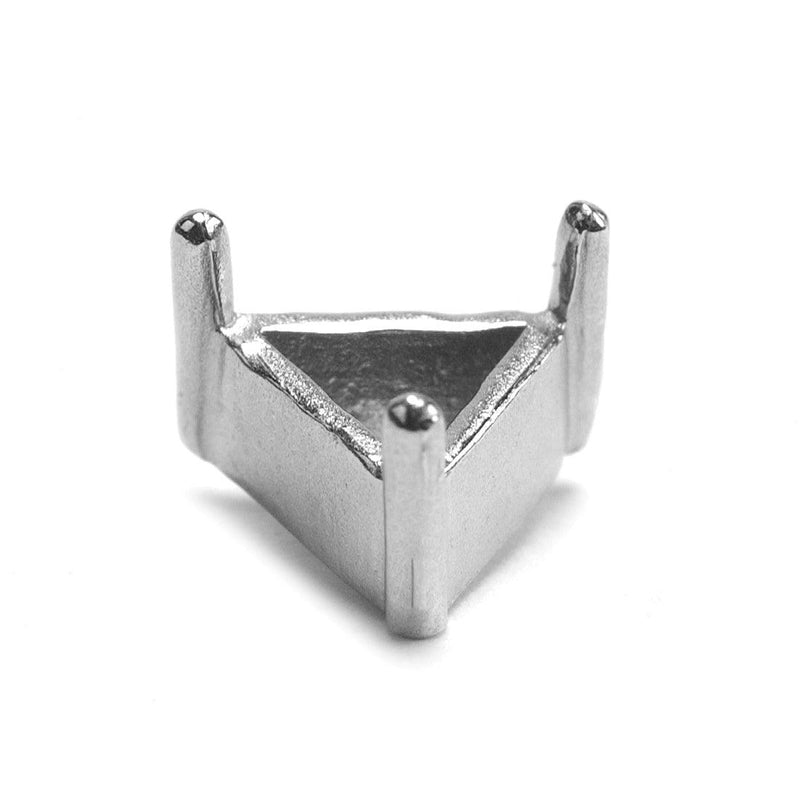 14KY, 14KW & Platinum Triangle Low Base 3-Prong Cast - Otto Frei