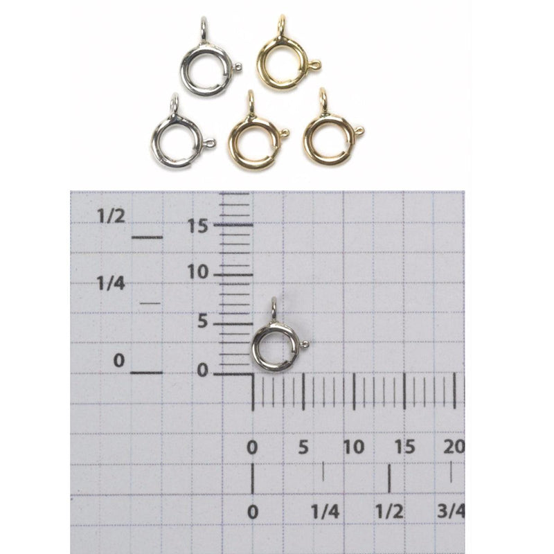 14KY, 18KY, 18KW & Platinum Closed Top 5.0mm Spring Ring - Otto Frei