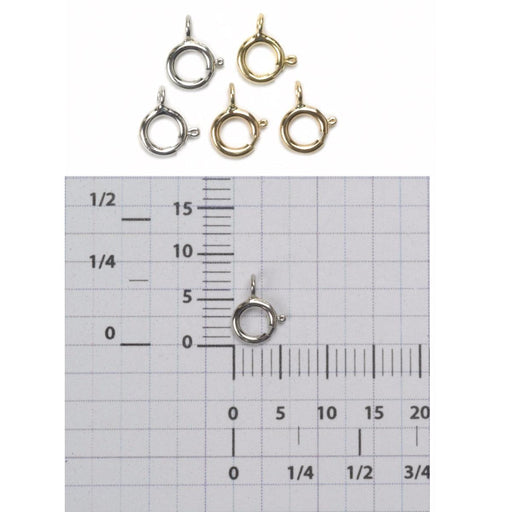 14KY, 18KY, 18KW & Platinum Closed Top 5.0mm Spring Ring - Otto Frei