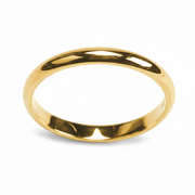 Gold ring on a white background