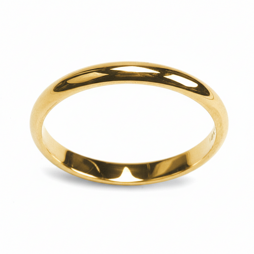 Gold ring on a white background