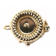 14KY 2-Strand Round Pearl Clasp with Design & Pearl or Bead Peg & Figure 8 Safety - Otto Frei