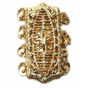 14KY 20 mm Rectangular Filigree 4-Strand Pearl Clasp - Otto Frei