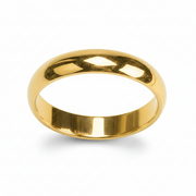 14KY 4.0mm Half Round Wedding Bands - Otto Frei