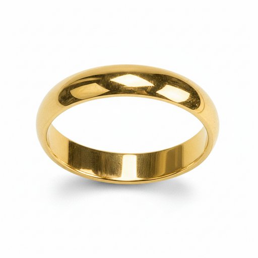 14KY 4.0mm Half Round Wedding Bands - Otto Frei