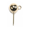 Gold 6mm Ball Earring Posts with Open Ring .026" x .375" - 14K Yellow