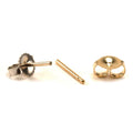 Gold .033" Friction Ear Post & Medium Heavy 6.5mm Friction Back Set - 14K Yellow