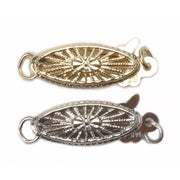 14KY, 14KW, 18KY & 18KW 15 mm x 5.5 mm Filigree Pearl Clasp - Otto Frei