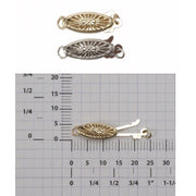 14KY, 14KW, 18KY & 18KW 15 mm x 5.5 mm Filigree Pearl Clasp - Otto Frei