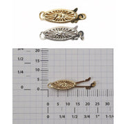 14KY & 14KW 15 mm x 6 mm Filigree Pearl Clasp with Peg - Otto Frei