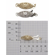 14KY & 14KW 16 mm x 6 mm Filigree Pearl Clasp - Otto Frei