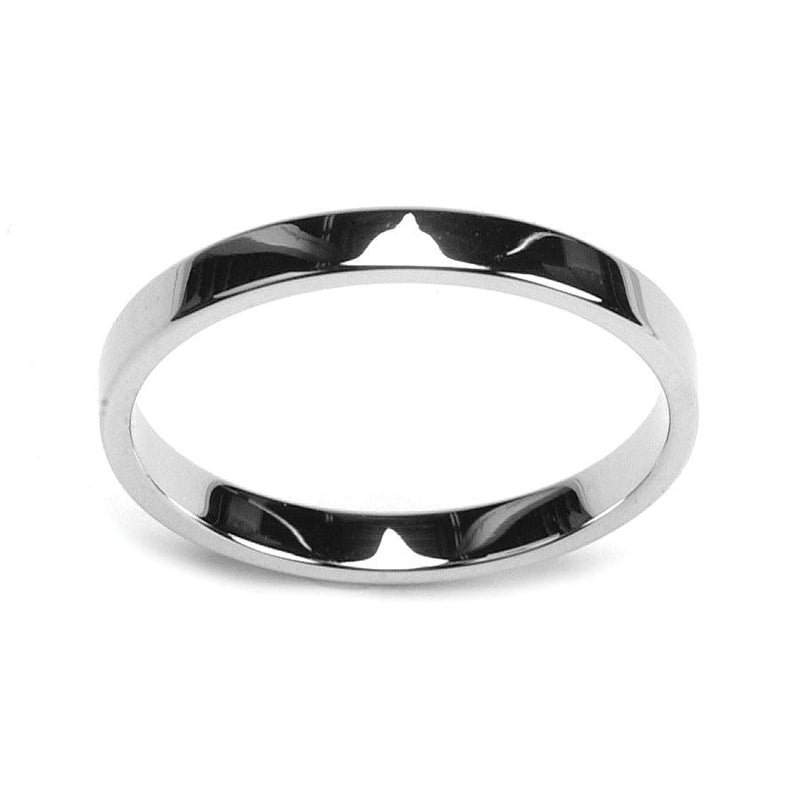 14KY & 14KW 2.5mm Square Edge Pipe Cut Wedding Bands - Otto Frei