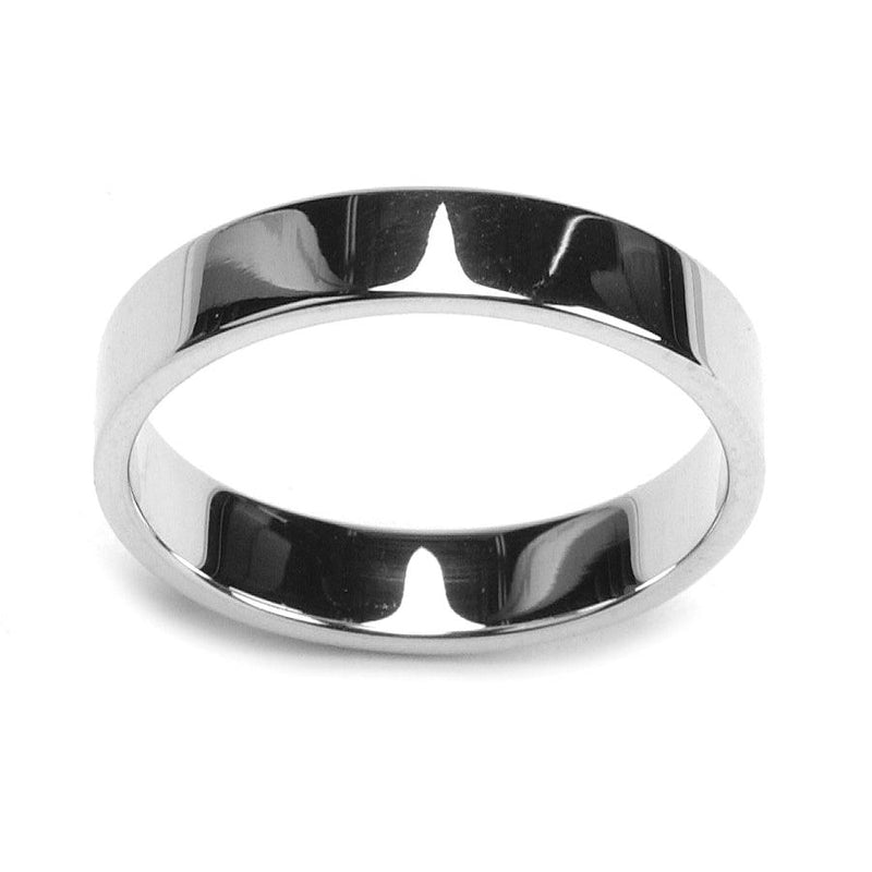 14KY & 14KW 4.0mm Square Edge Pipe Cut Wedding Bands - Otto Frei