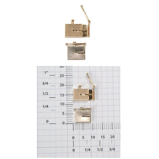 14KY & 14KW 6 mm Closed Box Solder on Clasp - Otto Frei
