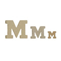 Lettre initiale majuscule en or M – 3,0 mm - 14K Blanc