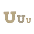 Goldblock-Initial U – 5,3mm geprägt - 14K Gelb