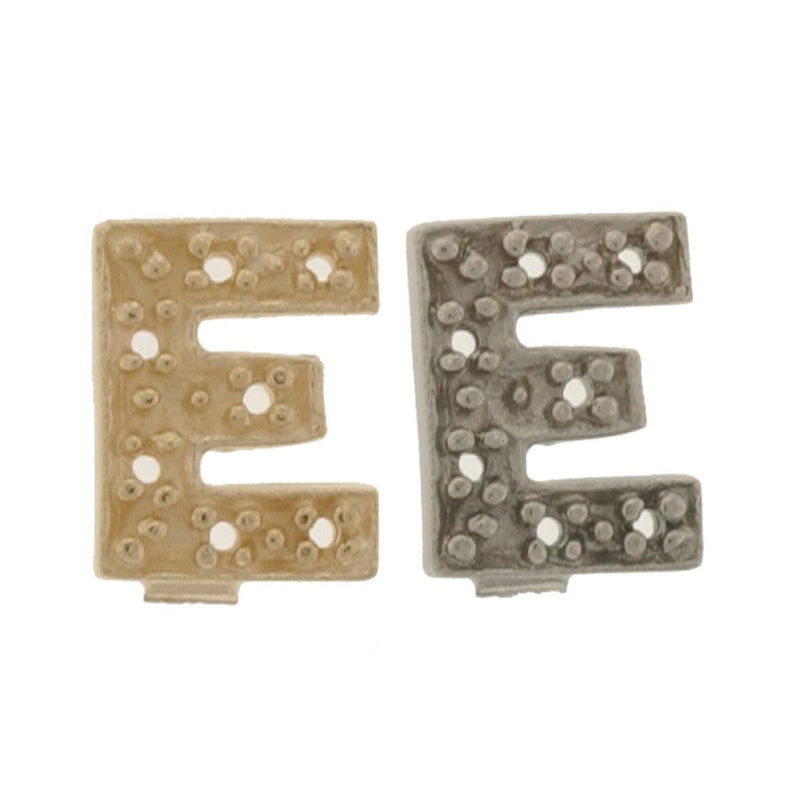 14KY & 14KW Block Initial 9mm E For .01pt Stone - Otto Frei