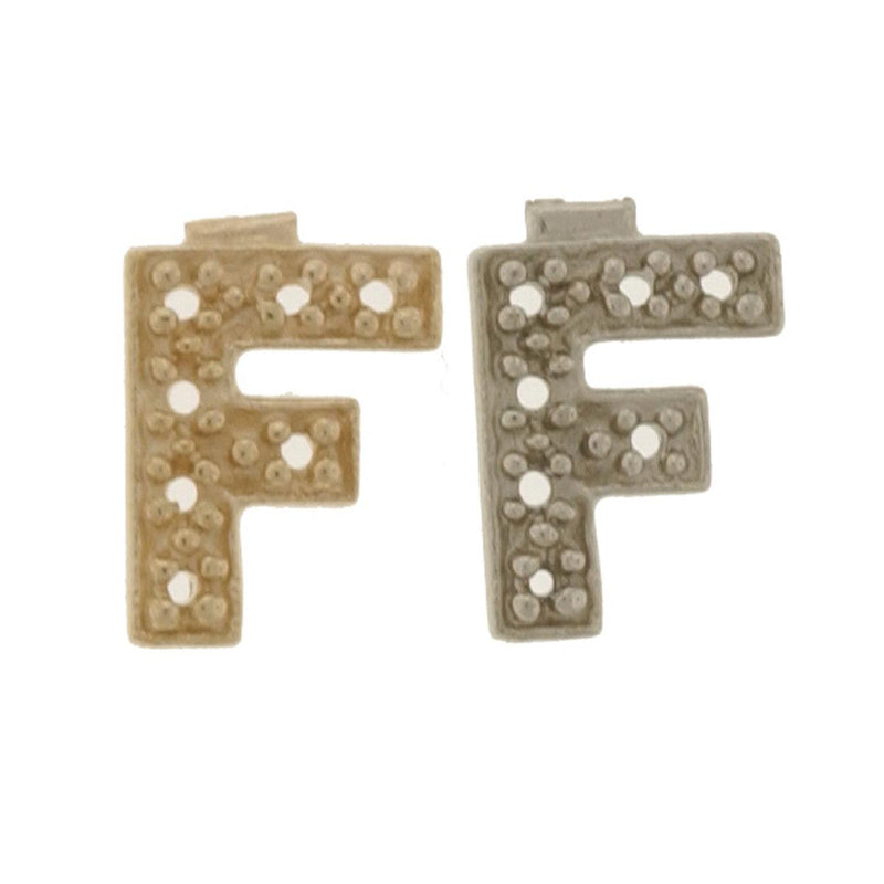 14KY & 14KW Block Initial 9mm F For .01pt Stone - Otto Frei