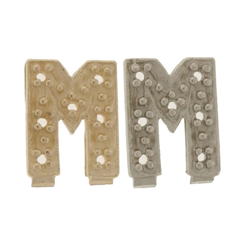 14KY & 14KW Block Initial 9mm M For .01pt Stone - Otto Frei