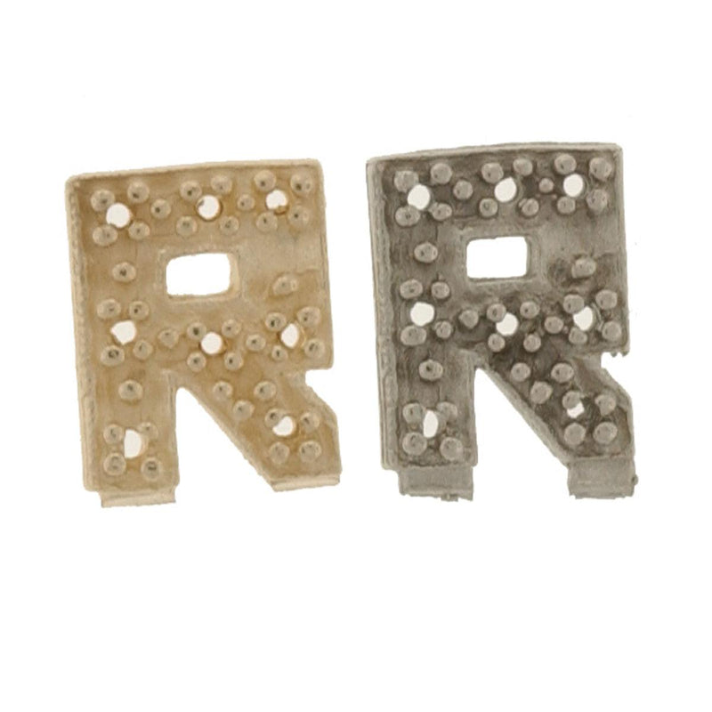 14KY & 14KW  Block Initial 9mm R For .01pt Stone - Otto Frei