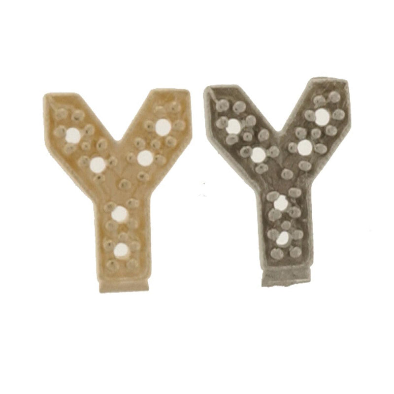 14KY & 14KW  Block Initial 9mm Y For .01pt Stone - Otto Frei