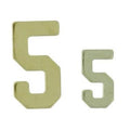Gold Block Numeral 3mm #5 - 14K Yellow