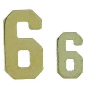 14KY & 14KW Block Numeral 3mm #6 - Otto Frei