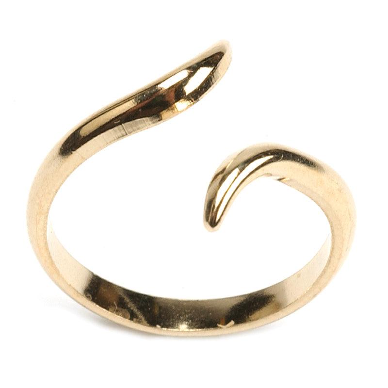 Open Pass Rings Gold Bypass Ring Shank, 14K Yellow & White | OttoFrei — Otto Frei