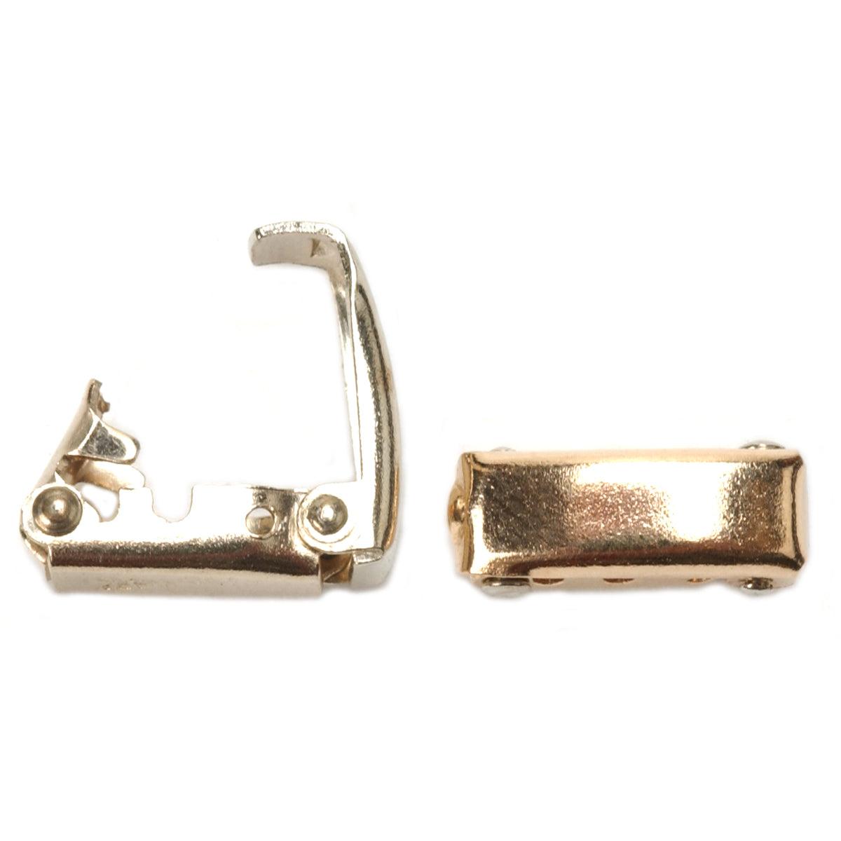 Gold Foldover Clasps 11mm x 4mm | 14K Yellow & White: Otto Frei