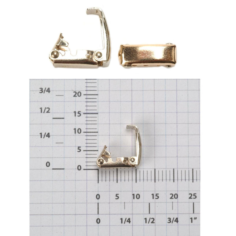 14KY & 14KW Foldover Clasp 13mm x 3mm - Otto Frei