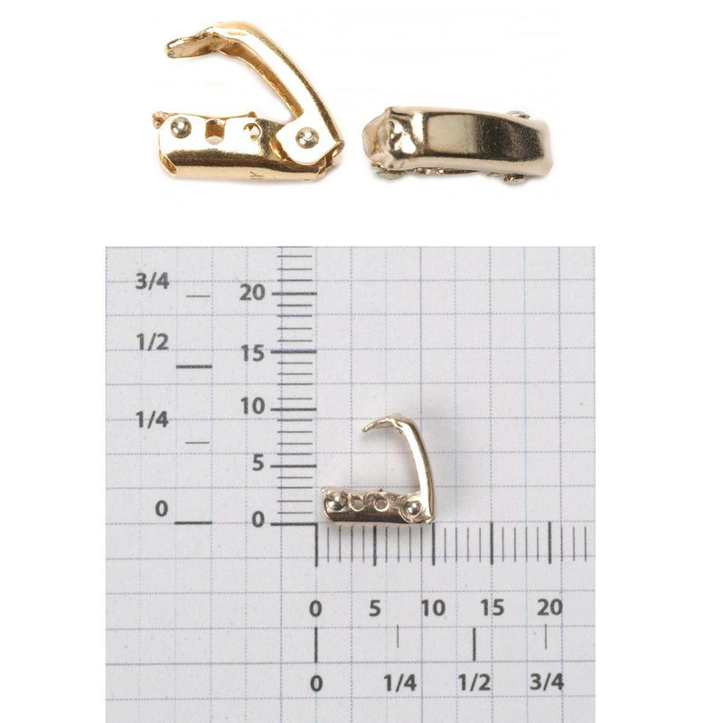 14KY & 14KW Foldover Clasps 10mm x 3mm - Otto Frei