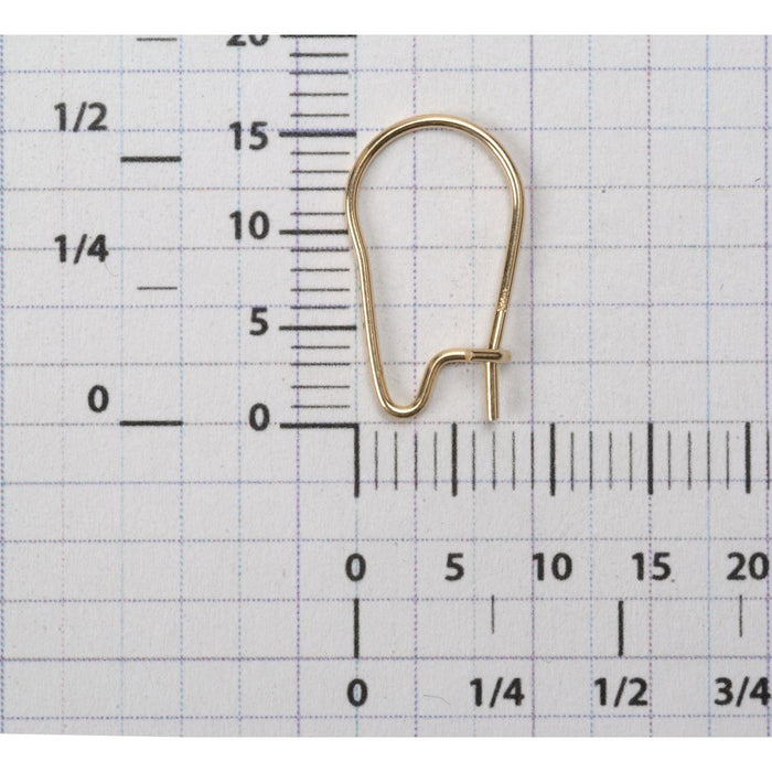 14KY & 14KW Kidney Earring Wire .028" - Otto Frei