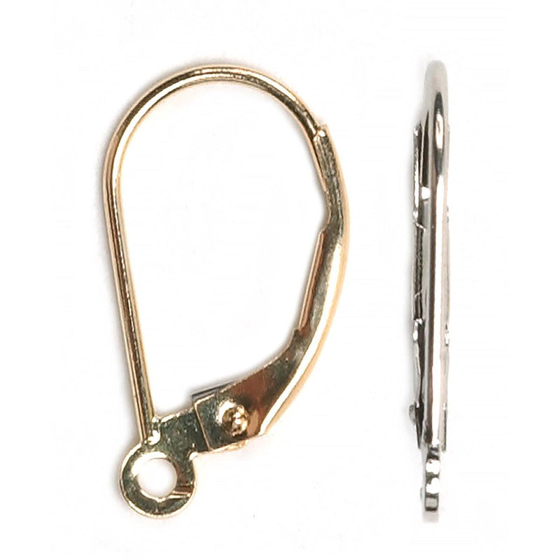 14KY & 14KW Lever Backs Plain with Open Ring - Otto Frei