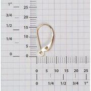 14KY & 14KW Lever Backs Plain with Open Ring - Otto Frei