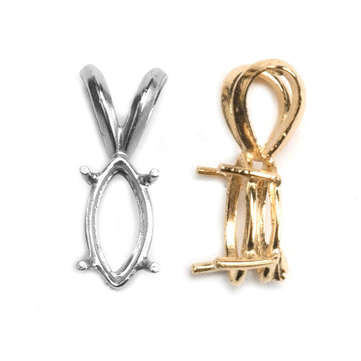 14KY & 14KW Marquise 4-Prong Pendant - Otto Frei