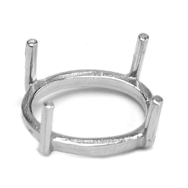 14KY & 14KW Oval Single Gallery 4-Prong Cast - Otto Frei