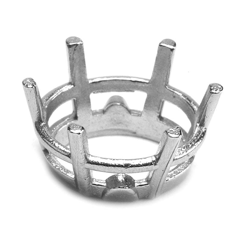 14KY & 14KW Oval with Side Pads 6-Prong Cast - Otto Frei