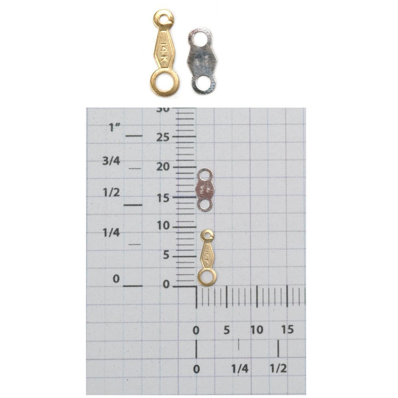 14KY & 14KW Quality Chain Tags 7.4mm x 2.9mm - Otto Frei