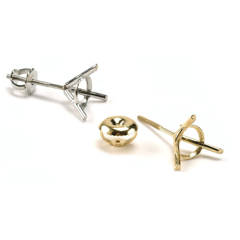 14KY & 14KW Round Cocktail 3 Prong Cast With Screwpost & Nut - Otto Frei