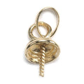 Coppa piena in oro da 5.7 mm con anello e castone - Giallo 14K