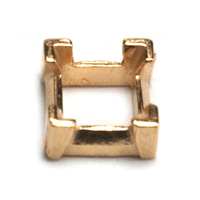 14KY & 14KW Square Low Single Gallery 4-Prong V-End Cast - Otto Frei