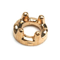 Castone a fascia in oro per pietre tonde da 3.25mm, stampato a conio - Giallo 14K / Una - pietra da 3.25mm