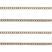 14KY & 18KY Curb Chain 1.5mm Sold by the Inch - Otto Frei