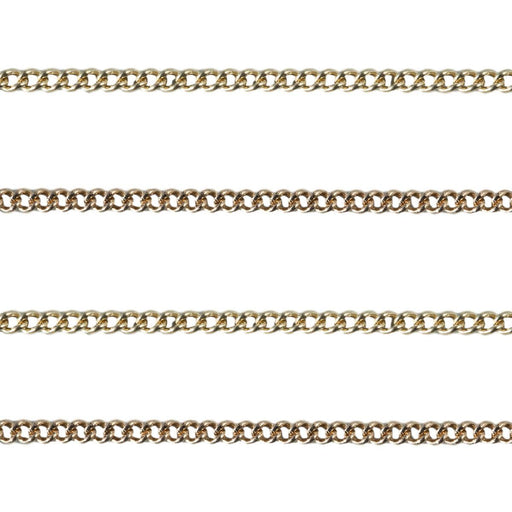 14KY & 18KY Curb Chain 1.5mm Sold by the Inch - Otto Frei