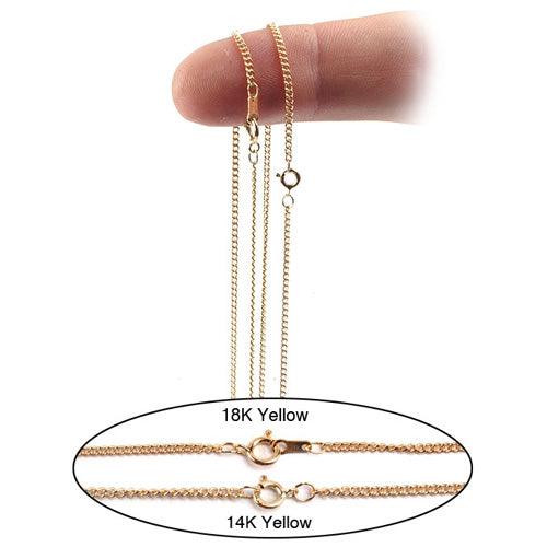 14K Yellow Gold Diamond Large Spring Clasp Necklace