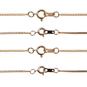 14KY & 18KY Finished 1.1mm Curb Chain With Spring Ring Clasps & Quality Tags-16"-18"-20" - Otto Frei