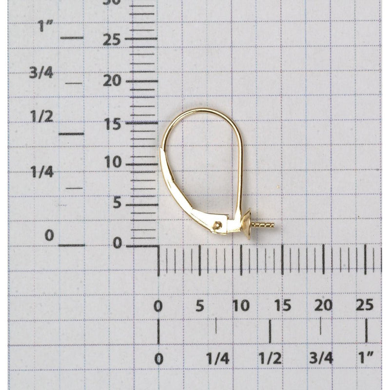 14KY & 18KY Lever Backs 4.0mm Cup with Peg - Otto Frei