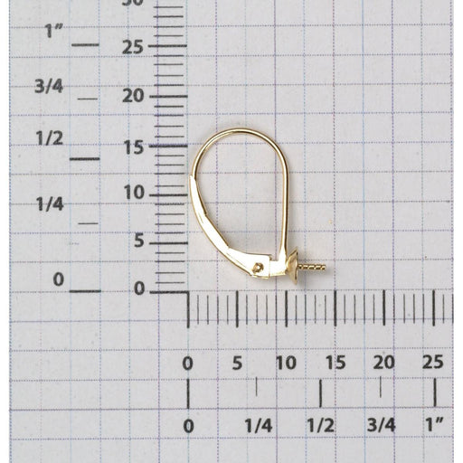 14KY & 18KY Lever Backs 4.0mm Cup with Peg - Otto Frei